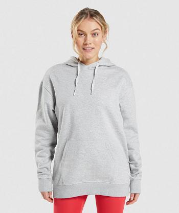 Sudadera Con Capucha Gymshark Entrenamiento Oversized Mujer Gris Claro | CO 2037GSO